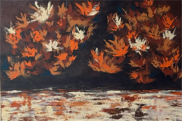 Echoes of Autumn — Acrylic on Canvas by Deepak Tidke