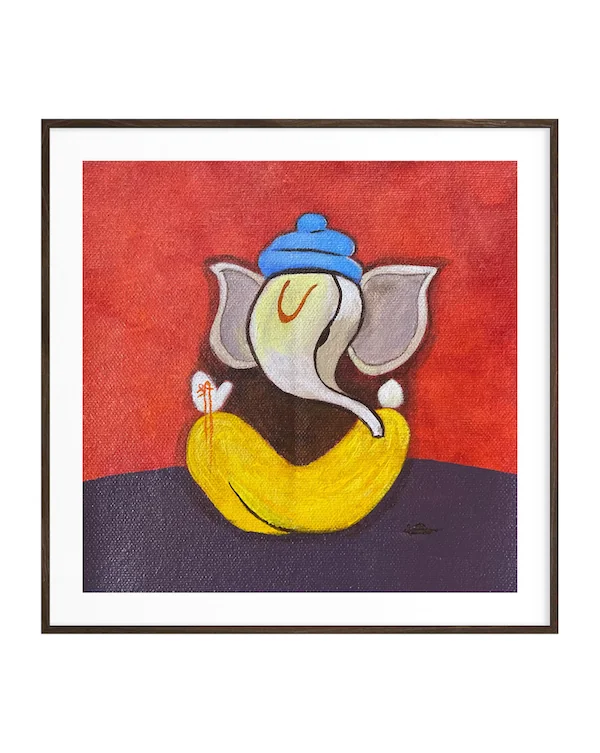 For Ganesha Series- 1 — acrylic on canvas by Deepak Tidke, 2026