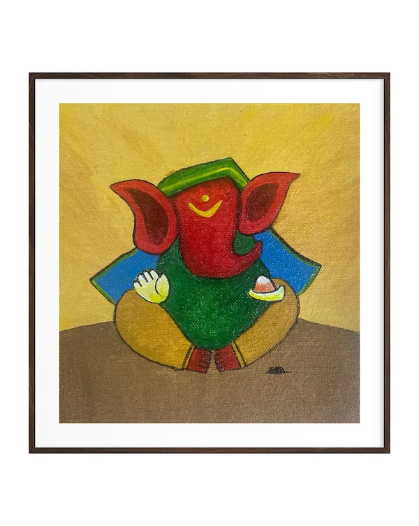 For Ganesha Series- 4 — acrylic on canvas by Deepak Tidke, 2026