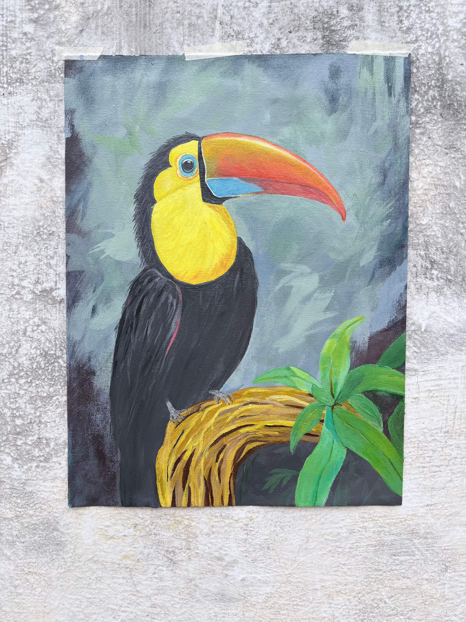 Toucan — acrylic on canvas by Deepak Tidke, 2026